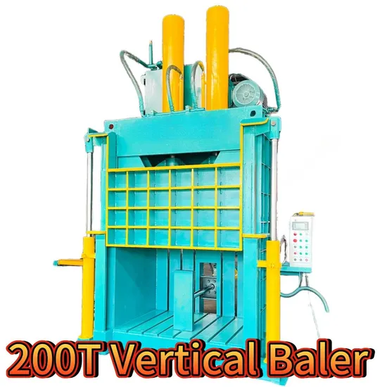 Hot Sale 200tons Pressure Vertical Hydraulic Scrap Metal Recycling Bailing Baler Compactor Machine